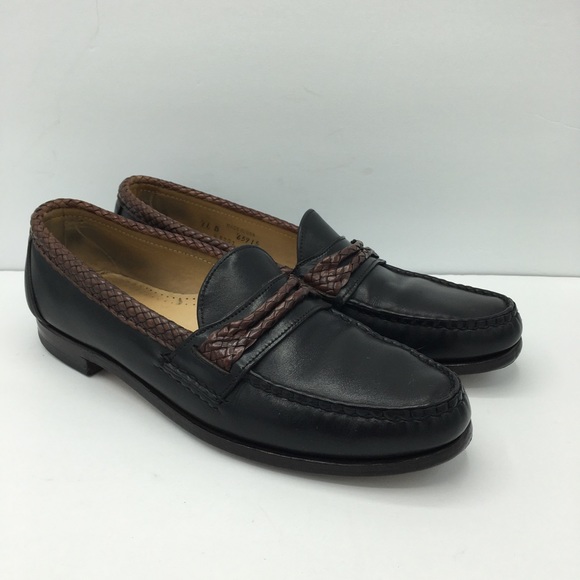 Allen Edmonds Newcomb Black/Brown Calfskin Loafers Size 11B Men’s main image 11